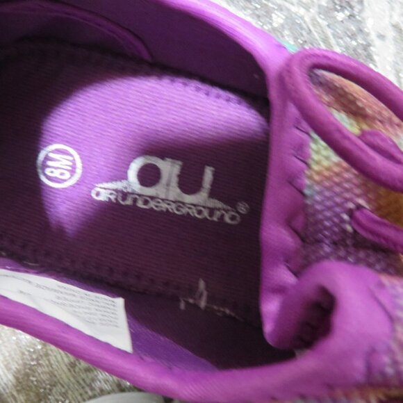 BOGO Air Underground Purple Pink Tie Dye Lace up sneakers tennis shoes non mark - Picture 7 of 10